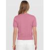 image:imageANRABESS Womens Short Sleeve Sweaters Cropped Crew Neck Business Casual Lightweight Sweater Tops 2026 Spring Summer OutfitsCoral Pink