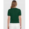 image:imageANRABESS Womens Short Sleeve Sweaters Cropped Crew Neck Business Casual Lightweight Sweater Tops 2026 Spring Summer OutfitsForest Green