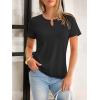 image:imageANRABESS Womens Short Sleeve Tops Summer Tshirts Cute Keyhole Neck Casual Basic Tee Dressy Work 2026 Spring Trendy OutfitsBlack