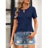 image:imageANRABESS Womens Short Sleeve Tops Summer Tshirts Cute Keyhole Neck Casual Basic Tee Dressy Work 2026 Spring Trendy OutfitsDeep Royal Blue