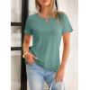 image:imageANRABESS Womens Short Sleeve Tops Summer Tshirts Cute Keyhole Neck Casual Basic Tee Dressy Work 2026 Spring Trendy OutfitsGreen