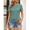 image:imageANRABESS Womens Short Sleeve Tops Summer Tshirts Cute Keyhole Neck Casual Basic Tee Dressy Work 2026 Spring Trendy OutfitsGreen
