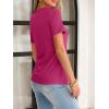 image:imageANRABESS Womens Short Sleeve Tops Summer Tshirts Cute Keyhole Neck Casual Basic Tee Dressy Work 2026 Spring Trendy OutfitsHot Pink