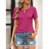 image:imageANRABESS Womens Short Sleeve Tops Summer Tshirts Cute Keyhole Neck Casual Basic Tee Dressy Work 2026 Spring Trendy OutfitsHot Pink