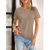 image:imageANRABESS Womens Short Sleeve Tops Summer Tshirts Cute Keyhole Neck Casual Basic Tee Dressy Work 2026 Spring Trendy OutfitsLight Khaki