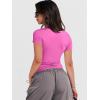 image:imageANRABESS Womens Soft Short Sleeve TShirt Crew Neck Top Slim Fit Basic Tee for Summer Casual Y2k Everyday WearHot Pink