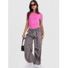 image:imageANRABESS Womens Soft Short Sleeve TShirt Crew Neck Top Slim Fit Basic Tee for Summer Casual Y2k Everyday WearHot Pink