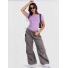 image:imageANRABESS Womens Soft Short Sleeve TShirt Crew Neck Top Slim Fit Basic Tee for Summer Casual Y2k Everyday WearPurple