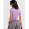 image:imageANRABESS Womens Soft Short Sleeve TShirt Crew Neck Top Slim Fit Basic Tee for Summer Casual Y2k Everyday WearPurple