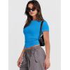 image:imageANRABESS Womens Soft Short Sleeve TShirt Crew Neck Top Slim Fit Basic Tee for Summer Casual Y2k Everyday WearRoyal Blue