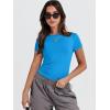image:imageANRABESS Womens Soft Short Sleeve TShirt Crew Neck Top Slim Fit Basic Tee for Summer Casual Y2k Everyday WearRoyal Blue