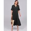 image:imageANRABESS Womens Summer Maxi Dresses Casual Ruffle Short Sleeve V Neck Flowy Tiered 2026 Spring T Shirts Beach Boho DressBlack