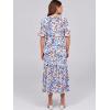 image:imageANRABESS Womens Summer Maxi Dresses Casual Ruffle Short Sleeve V Neck Flowy Tiered 2026 Spring T Shirts Beach Boho DressBlue Orange Floral