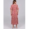 image:imageANRABESS Womens Summer Maxi Dresses Casual Ruffle Short Sleeve V Neck Flowy Tiered 2026 Spring T Shirts Beach Boho DressRed Floral