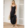 image:imageANRABESS Womens Summer Spaghetti Strap Maxi Dress Beach Cover Up Casual Sleeveless Sundress Vacation Cruise Hawaiian TravelBlack