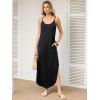 image:imageANRABESS Womens Summer Spaghetti Strap Maxi Dress Beach Cover Up Casual Sleeveless Sundress Vacation Cruise Hawaiian TravelBlack