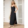 image:imageANRABESS Womens Summer Spaghetti Strap Maxi Dress Beach Cover Up Casual Sleeveless Sundress Vacation Cruise Hawaiian TravelBlack