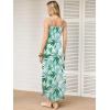 image:imageANRABESS Womens Summer Spaghetti Strap Maxi Dress Beach Cover Up Casual Sleeveless Sundress Vacation Cruise Hawaiian TravelGreen Leaf