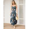 image:imageANRABESS Womens Summer Spaghetti Strap Maxi Dress Beach Cover Up Casual Sleeveless Sundress Vacation Cruise Hawaiian TravelTropical Leaf Print