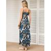 image:imageANRABESS Womens Summer Spaghetti Strap Maxi Dress Beach Cover Up Casual Sleeveless Sundress Vacation Cruise Hawaiian TravelTropical Leaf Print
