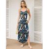 image:imageANRABESS Womens Summer Spaghetti Strap Maxi Dress Beach Cover Up Casual Sleeveless Sundress Vacation Cruise Hawaiian TravelTropical Leaf Print