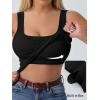 image:imageANRABESS Womens Tank Tops Built in Bra Summer Scoop Neck Sleeveless Basic Tee Ribbed Fitted Casual Shirts 2026 Trendy ClothesBlack