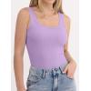 image:imageANRABESS Womens Tank Tops Built in Bra Summer Scoop Neck Sleeveless Basic Tee Ribbed Fitted Casual Shirts 2026 Trendy ClothesLight Purple