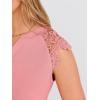 image:imageANRABESS Womens Tops Dressy Casual Lace Cap Sleeve Henley Shirts Summer Sleeveless Button Up Blouses 2026 Spring OutfitsCoral