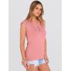 image:imageANRABESS Womens Tops Dressy Casual Lace Cap Sleeve Henley Shirts Summer Sleeveless Button Up Blouses 2026 Spring OutfitsCoral