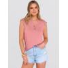 image:imageANRABESS Womens Tops Dressy Casual Lace Cap Sleeve Henley Shirts Summer Sleeveless Button Up Blouses 2026 Spring OutfitsCoral