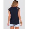 image:imageANRABESS Womens Tops Dressy Casual Lace Cap Sleeve Henley Shirts Summer Sleeveless Button Up Blouses 2026 Spring OutfitsNavy Blue