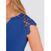 image:imageANRABESS Womens Tops Dressy Casual Lace Cap Sleeve Henley Shirts Summer Sleeveless Button Up Blouses 2026 Spring OutfitsRoayl Blue