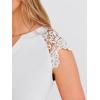 image:imageANRABESS Womens Tops Dressy Casual Lace Cap Sleeve Henley Shirts Summer Sleeveless Button Up Blouses 2026 Spring OutfitsWhite