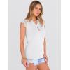 image:imageANRABESS Womens Tops Dressy Casual Lace Cap Sleeve Henley Shirts Summer Sleeveless Button Up Blouses 2026 Spring OutfitsWhite