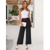 image:imageANRABESS Womens Wide Leg Palazzo Pants Summer Beach High Waisted Cropped Flowy Pants 2026 Dressy Casual Trousers with PocketsBlack