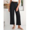image:imageANRABESS Womens Wide Leg Palazzo Pants Summer Beach High Waisted Cropped Flowy Pants 2026 Dressy Casual Trousers with PocketsBlack