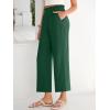 image:imageANRABESS Womens Wide Leg Palazzo Pants Summer Beach High Waisted Cropped Flowy Pants 2026 Dressy Casual Trousers with PocketsForest Green