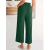 image:imageANRABESS Womens Wide Leg Palazzo Pants Summer Beach High Waisted Cropped Flowy Pants 2026 Dressy Casual Trousers with PocketsForest Green