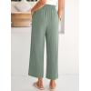 image:imageANRABESS Womens Wide Leg Palazzo Pants Summer Beach High Waisted Cropped Flowy Pants 2026 Dressy Casual Trousers with PocketsLight Green
