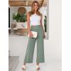 image:imageANRABESS Womens Wide Leg Palazzo Pants Summer Beach High Waisted Cropped Flowy Pants 2026 Dressy Casual Trousers with PocketsLight Green