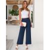 image:imageANRABESS Womens Wide Leg Palazzo Pants Summer Beach High Waisted Cropped Flowy Pants 2026 Dressy Casual Trousers with PocketsNavy Blue