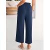 image:imageANRABESS Womens Wide Leg Palazzo Pants Summer Beach High Waisted Cropped Flowy Pants 2026 Dressy Casual Trousers with PocketsNavy Blue