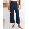 image:imageANRABESS Womens Wide Leg Palazzo Pants Summer Beach High Waisted Cropped Flowy Pants 2026 Dressy Casual Trousers with PocketsNavy Blue