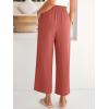 image:imageANRABESS Womens Wide Leg Palazzo Pants Summer Beach High Waisted Cropped Flowy Pants 2026 Dressy Casual Trousers with PocketsOrange Red