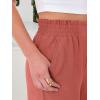 image:imageANRABESS Womens Wide Leg Palazzo Pants Summer Beach High Waisted Cropped Flowy Pants 2026 Dressy Casual Trousers with PocketsOrange Red