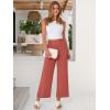 image:imageANRABESS Womens Wide Leg Palazzo Pants Summer Beach High Waisted Cropped Flowy Pants 2026 Dressy Casual Trousers with PocketsOrange Red