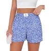 image:imageANRABESS Shorts for Women Summer Beach Cover Ups Casual High Waist Flowy Wide Leg 2026 Spring Vacation Lounge ShortsBlue White Floral