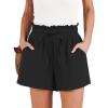 image:imageANRABESS Shorts for Women Summer Casual High Waisted Wide Leg Drawstring Lounge Shorts Comfy 2026 Beach Vacation ClothesBlack
