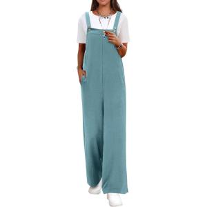 image:imageANRABESS Overalls for Women 2026 Summer Casual Loose One Piece Outfits Baggy Wide Leg Jumpers Lightweight Comfy RompersLake