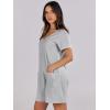 image:imageANRABESS Rompers for Women Summer Casual Short Sleeve Jumpsuits V Neck Loose Fit One Piece Outfits with Pockets 2026 ClothesGrey